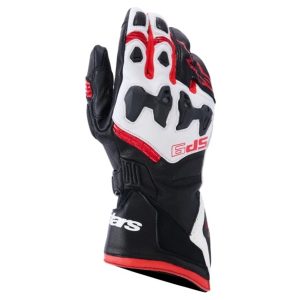 Alpinestars SP-9 Motorcycle Gloves - Black White Bright Red 1