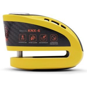 Kovix Overlord KNX6 Motorcycle Alarm Disc Lock 6mm Yellow 1