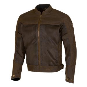 Merlin Waltham D3O Cotec Air Leather Motorcycle Jacket - Olive 1