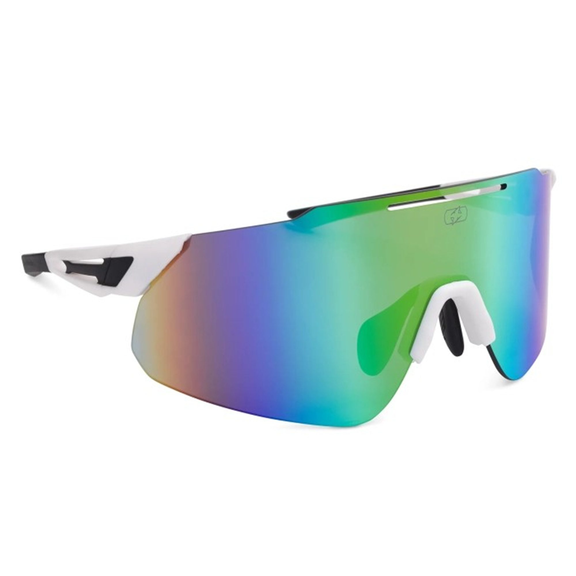 Oxford Corsa Motorcycle Sunglasses White Rainbow Lens 1
