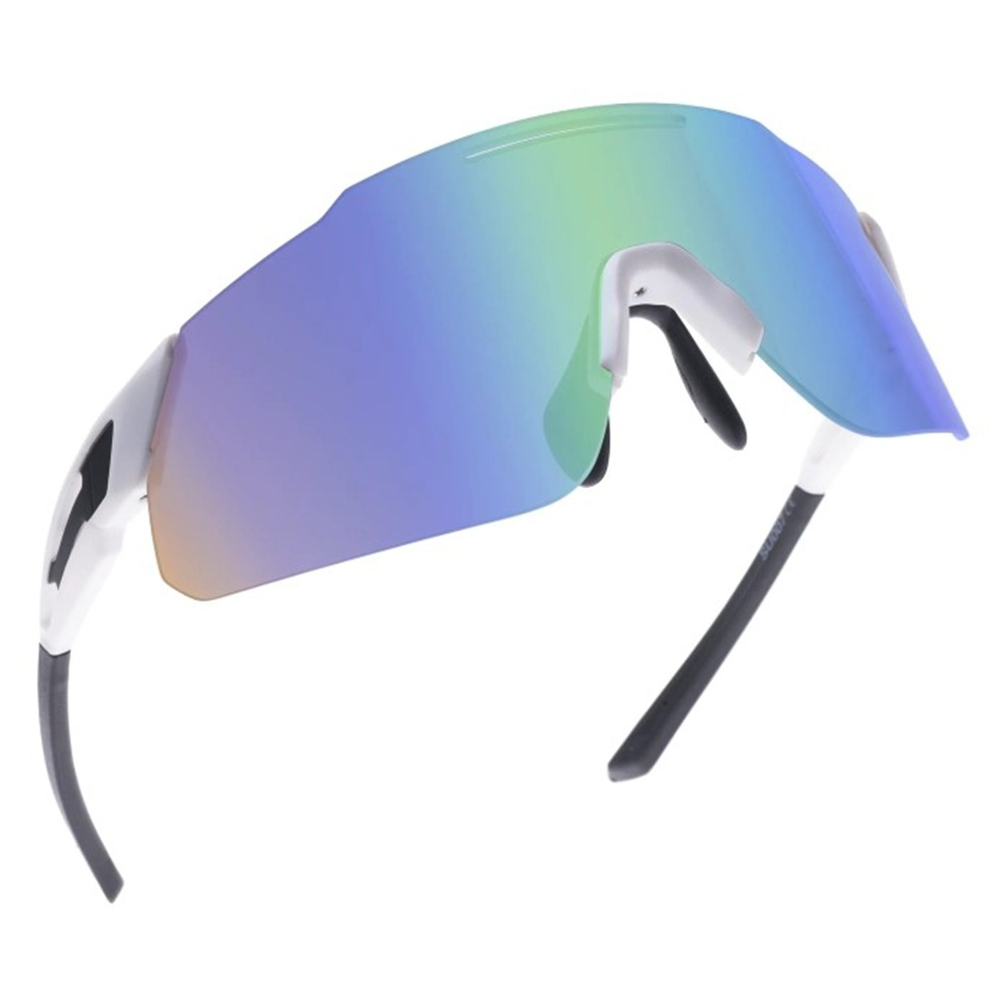 Oxford Corsa Motorcycle Sunglasses White Rainbow Lens 2