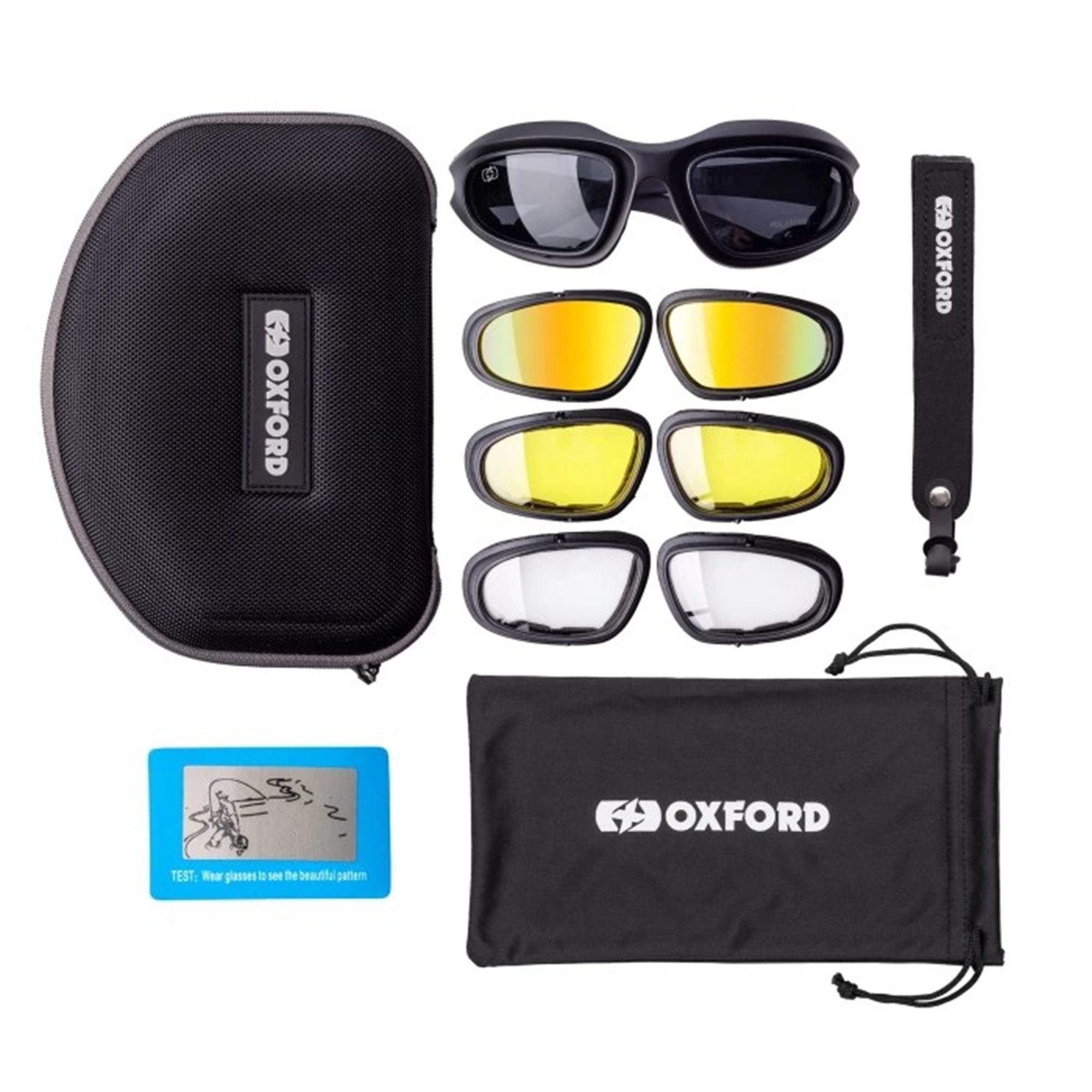 Oxford Eliminator Polarised Motorcycle Sunglasses - 3 Lenses 5