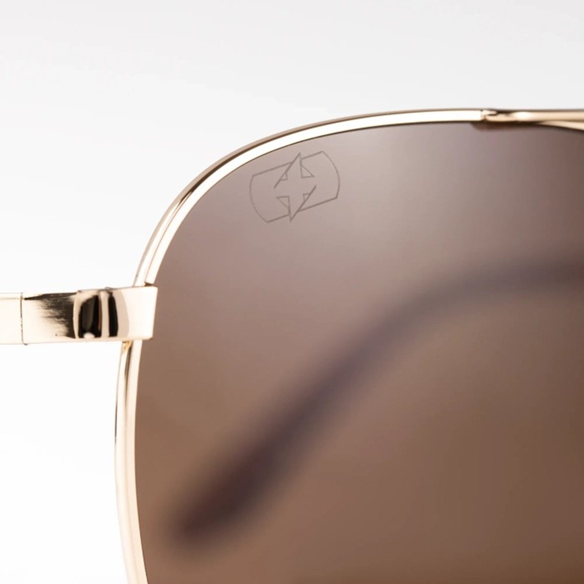 Oxford Force One Motorcycle Sunglasses Gold Metal Brown Lens 3