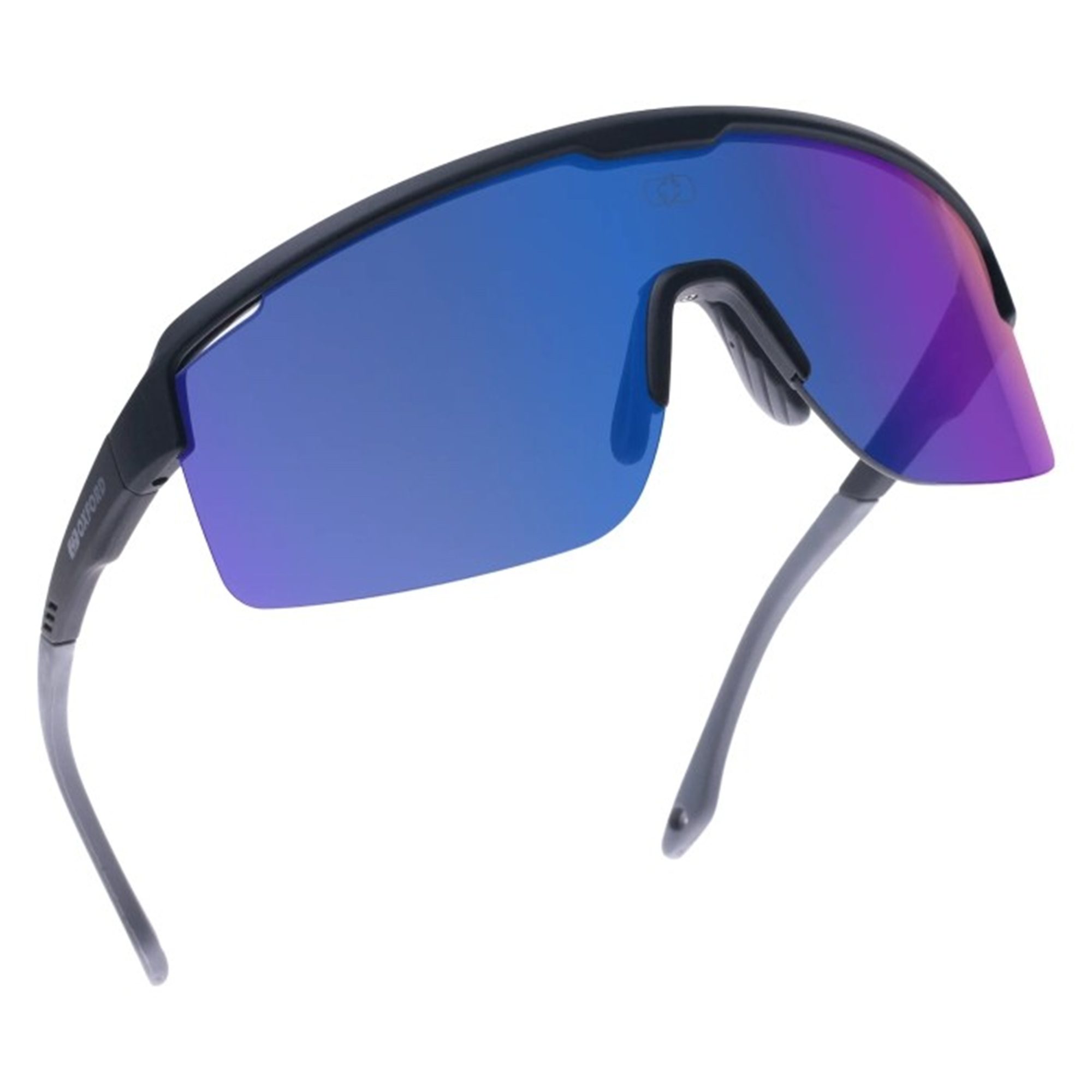 Oxford Pave Motorcycle Sunglasses Black Blue Mirror Lens 2