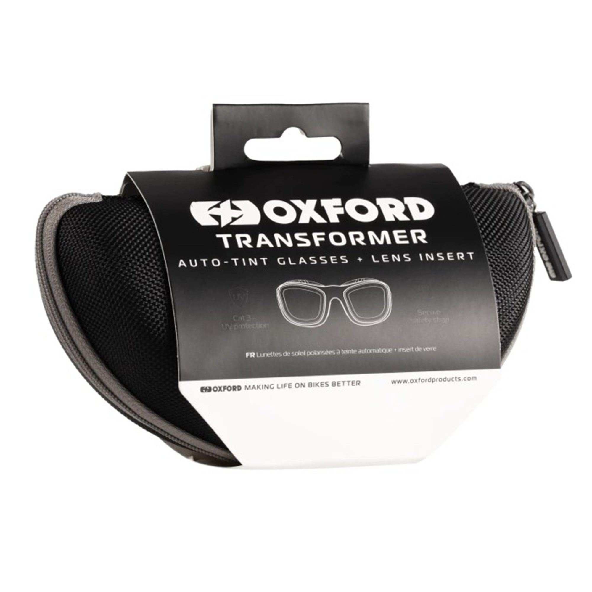 Oxford Transformer Polarised Auto-Tint Motorcycle Sunglasses + Lens Insert 10