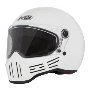 Simpson M30 Plain Motorcycle Helmet - White 1