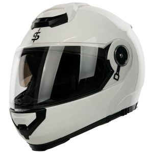 Spada Bastion Plain Motorcycle Helmet - White 1