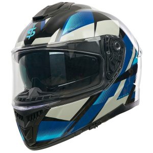 Spada Blade Sabre Motorcycle Helmet Blue Black Grey 1