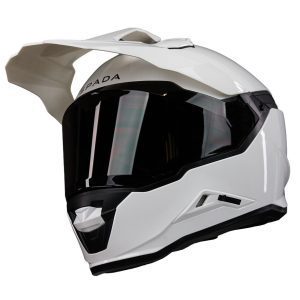Spada Nitride Plain Motorcycle Helmet - White 1