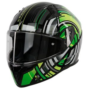 Spada Raiden 3 Cyclone Motorcycle Helmet - Green 1