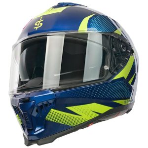 Spada SP18 Vertex Motorcycle Helmet - Blue Yellow 1