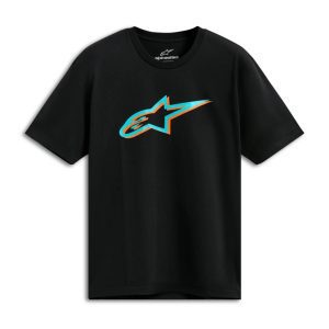 Alpinestars Ageless Shadow CSF Motorcycle Tee Black Turquoise 1