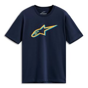 Alpinestars Ageless Shadow CSF Motorcycle Tee Navy Orange 1
