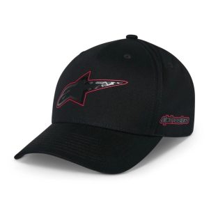 Alpinestars Carbon Fiber Snapback Motorcycle Hat - Black 1