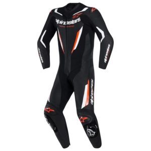 Alpinestars GP Force v2 Leather Motorcycle Suit Black White Red Fluo 1
