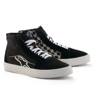 Alpinestars Ride-63 Canvas Motorcycle Boots - Black Cool Grey Chess 1