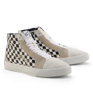 Alpinestars Ride-63 Canvas Motorcycle Boots - Black White Chess 1
