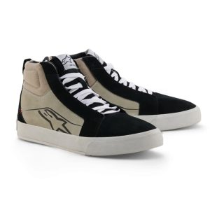 Alpinestars Ride-63 Leather Motorcycle Boots Black Cool Grey White 1