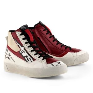 Alpinestars Stella Stated Flair Motorcycle Boots - White Rio Red 1