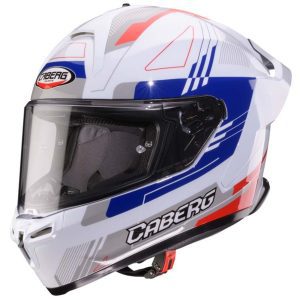 Caberg Roxter Colt Motorcycle Helmet White Red Blue Grey 1