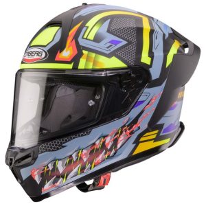 Caberg Roxter Hunter Motorcycle Helmet Black Grey Yellow 1