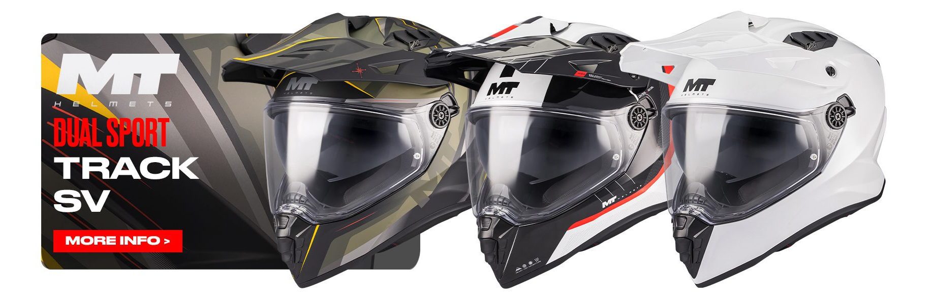 MT Track Motorcycle Helmet Web Banner