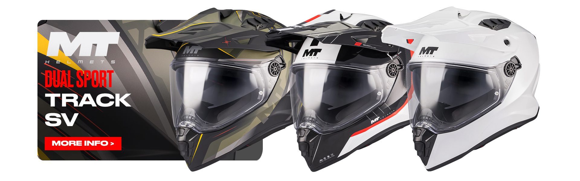MT Track Motorcycle Helmet Web Banner