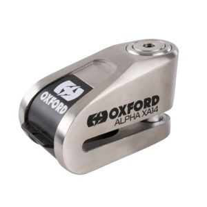 Oxford Alpha XA14 Motorcycle Disc Lock Alarm - Stainless Steel 1
