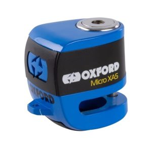 Oxford Micro XA5 Motorcycle Disc Lock Alarm - Blue 1