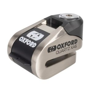 Oxford Quartz XA6 Motorcycle Disc Lock Alarm - Chrome 1