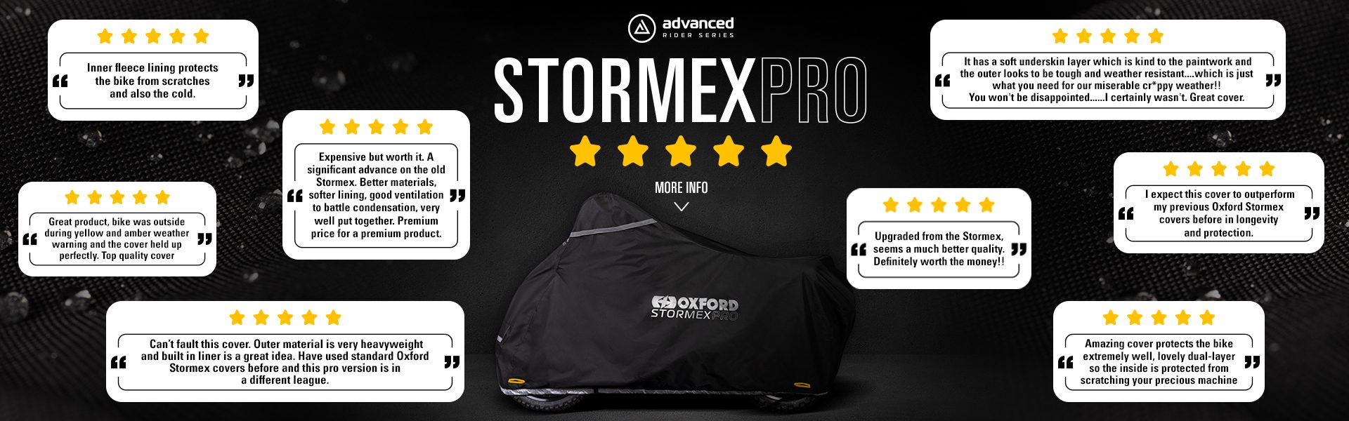 Oxford Stormex Pro Motorcycle Cover Web Banner
