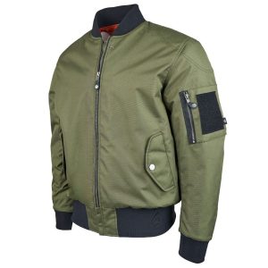 Spada Airforce MA1 Waterproof Bomber Motorcycle Jacket - Olive 1