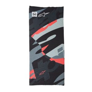 Alpinestars Buff Mogress Neck Tube - Black Camo Red Fluo 1