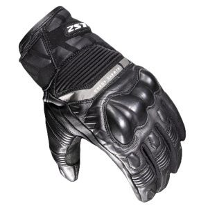 LS2 Octane Leather Motorcycle Gloves Black 1