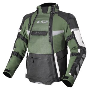 LS2 X-Master Motorcycle Jacket Black Green Grey 1