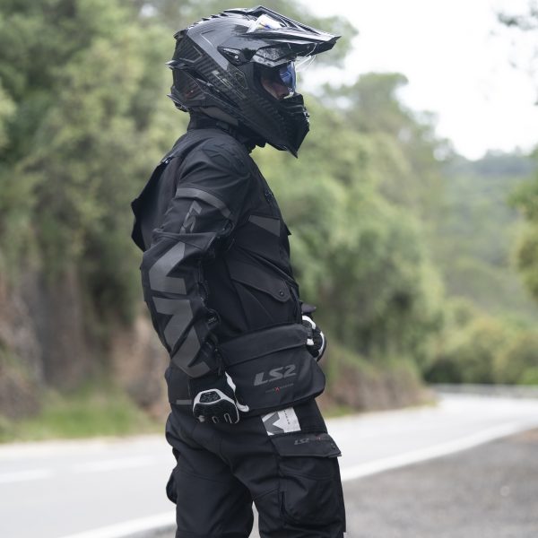 jacket with ls2 helmet Helmets Dragon Carbon Full Face Motorcycle W/ SunShield (Gloss Enthum Silver The scratch resistant front zip piping safeguards the motorcycle tank LS2 Metropolis EVO Jacket Khaki/Blue