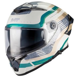MT Thunder 4 R Relevant Motorcycle Helmet - Grey Green 1