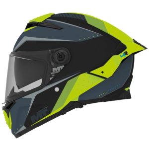 MT Thunder 4 R Wind Tunnel Motorcycle Helmet Black Fluo 1
