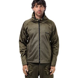 Spada Hooded Air Motorcycle Jacket Olive Green 1