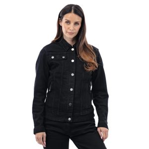Spada Tura Trucker Women's Motorcycle Jacket - Solid Black 2