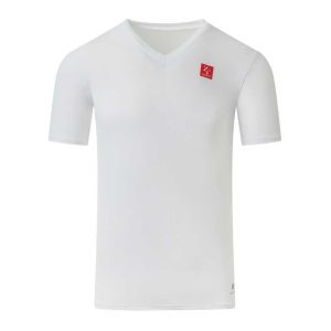 Zerofit Iceskin V-Neck Short Sleeve Motorcycle Base Layer Top - White 1